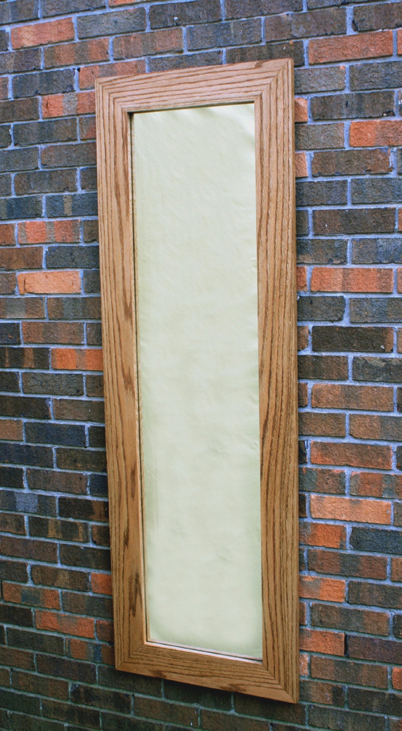 Full Length Framed Mirror. Oak Framed Mirror. 60 Inch