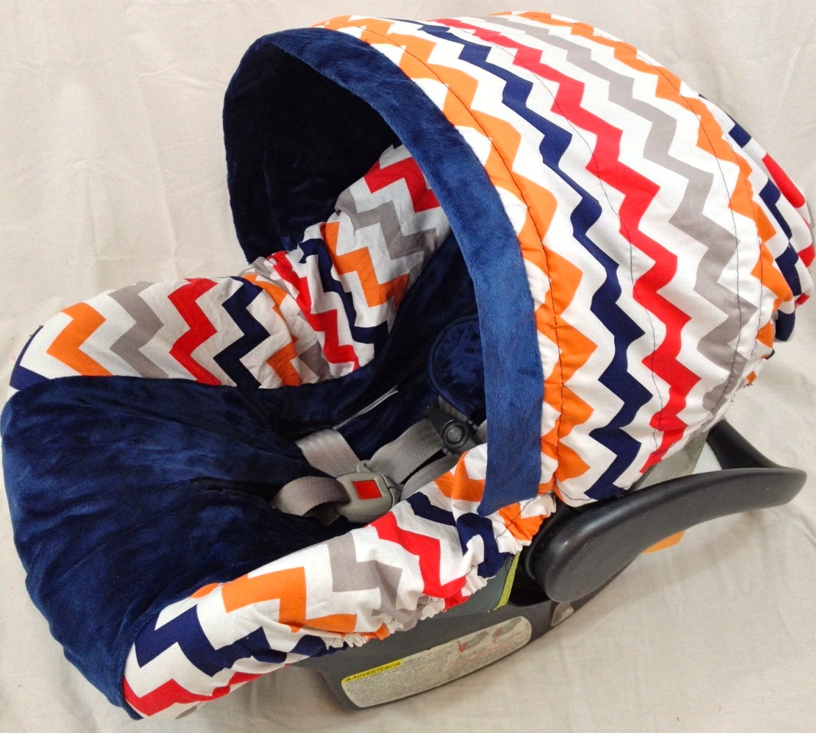 Chevron Boy Baby Seat Cover Baby Car Seat by RitzyBabyOriginal