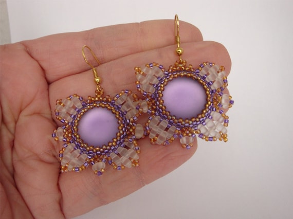 Bead pattern butterfly earrings  - Pdf file - Beading tutorial pdf