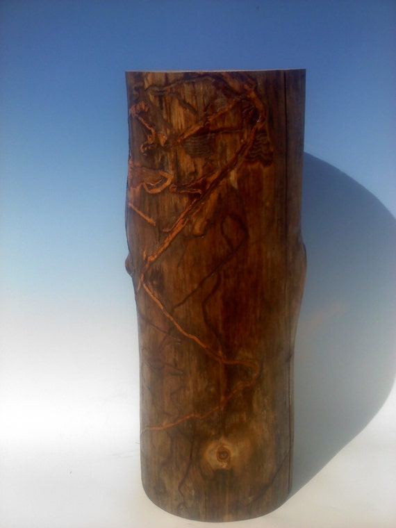 Items similar to Tree Stump wood stand in Solid aspen on Etsy