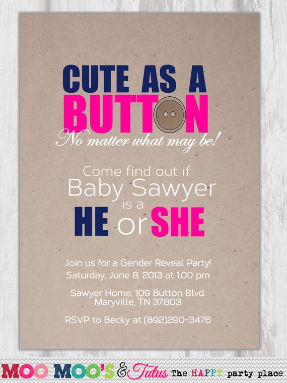 Printable Baby Gender Reveal Party Invitations 10