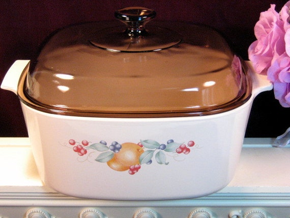 Vintage Corning Ware Abundance Casserole Corningware 5 Quart