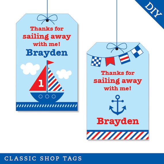 Nautical party - Personalized DIY printable favor tags Il_570xn