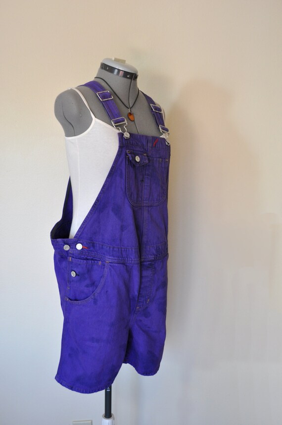 Reserved Purple Small Bib OVERALL Shorts Violet by DavidsonStudio