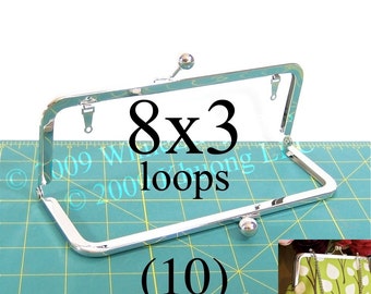 16% OFF 10 nickel-free 8x3 purse frame kisslock with loops
