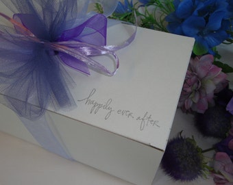 Wine Glass Gift Boxes, White Gift Box, Champagne Gift Boxes, Wine Glass Gift Wrap, PICK Your Weding Design & Ribbon Color, Mason Jar Box