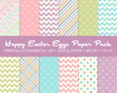 Happy Easter Digital Printable Paper Pack - For Commercial or Personal Use Il_170x135