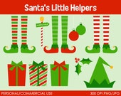 Santa's Little Helpers Elf Clipart - Digital Clip Art Graphics for Personal or Commercial Use Il_170x135