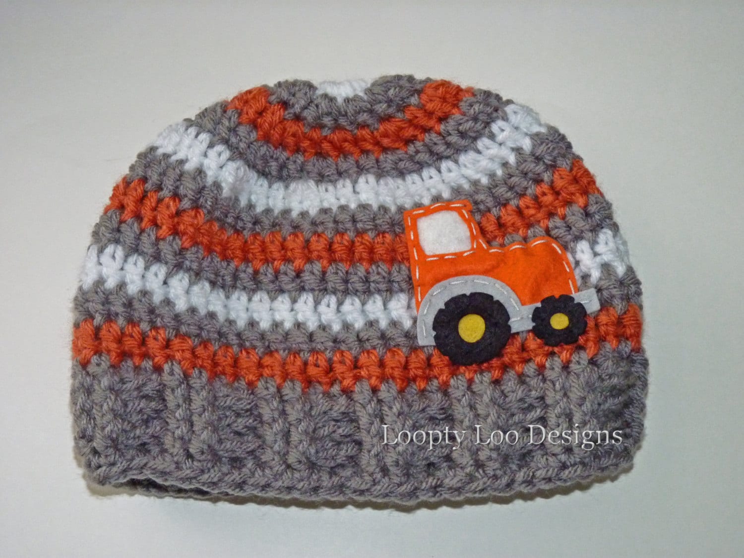 Crochet Tractor Hat Newborn Photo Prop Crochet Hat Baby