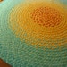 52" Misty mint braided rug Created from USA Organic fabric and recycled t shirts