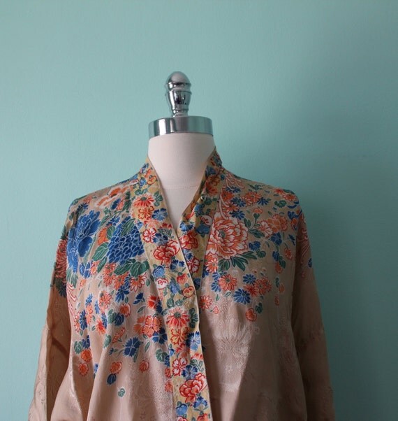 1920s silk robe