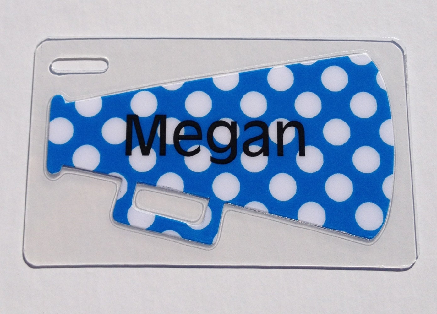 Cheerleading Megaphone Bag Tag Personalized Cheer Bag Tag