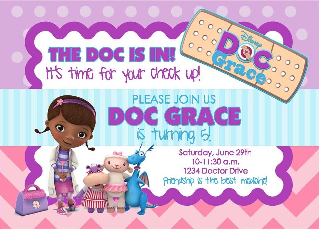 Doc Mcstuffins Birthday Party Invitations 10