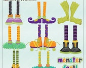 Monster Feet Cute Digital Clipart for Card Design, Scrapbooking, and Web Design Il_170x135