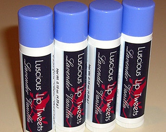 Lavender Vanilla Luscious Lip Tweets - Glossy Vegan Lip Balm