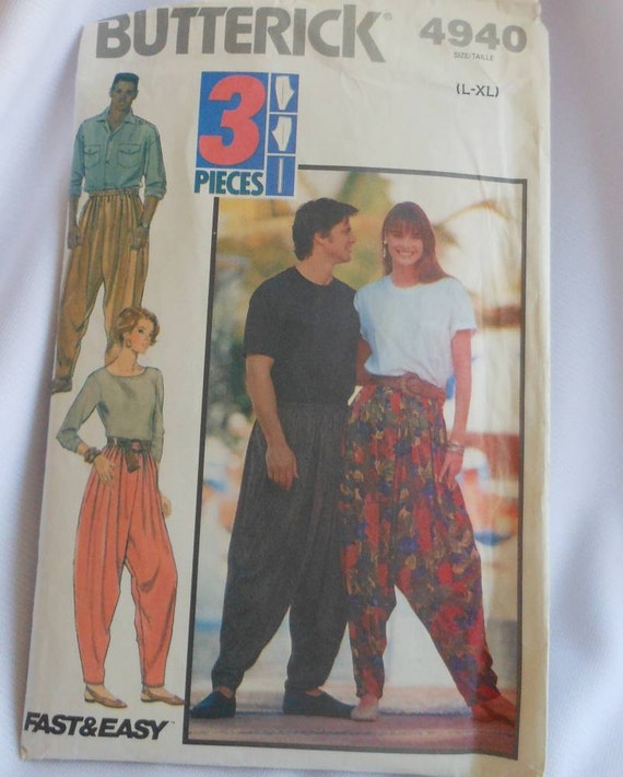 Vintage 1990s MC Hammer Inspired Pants Pattern Can't