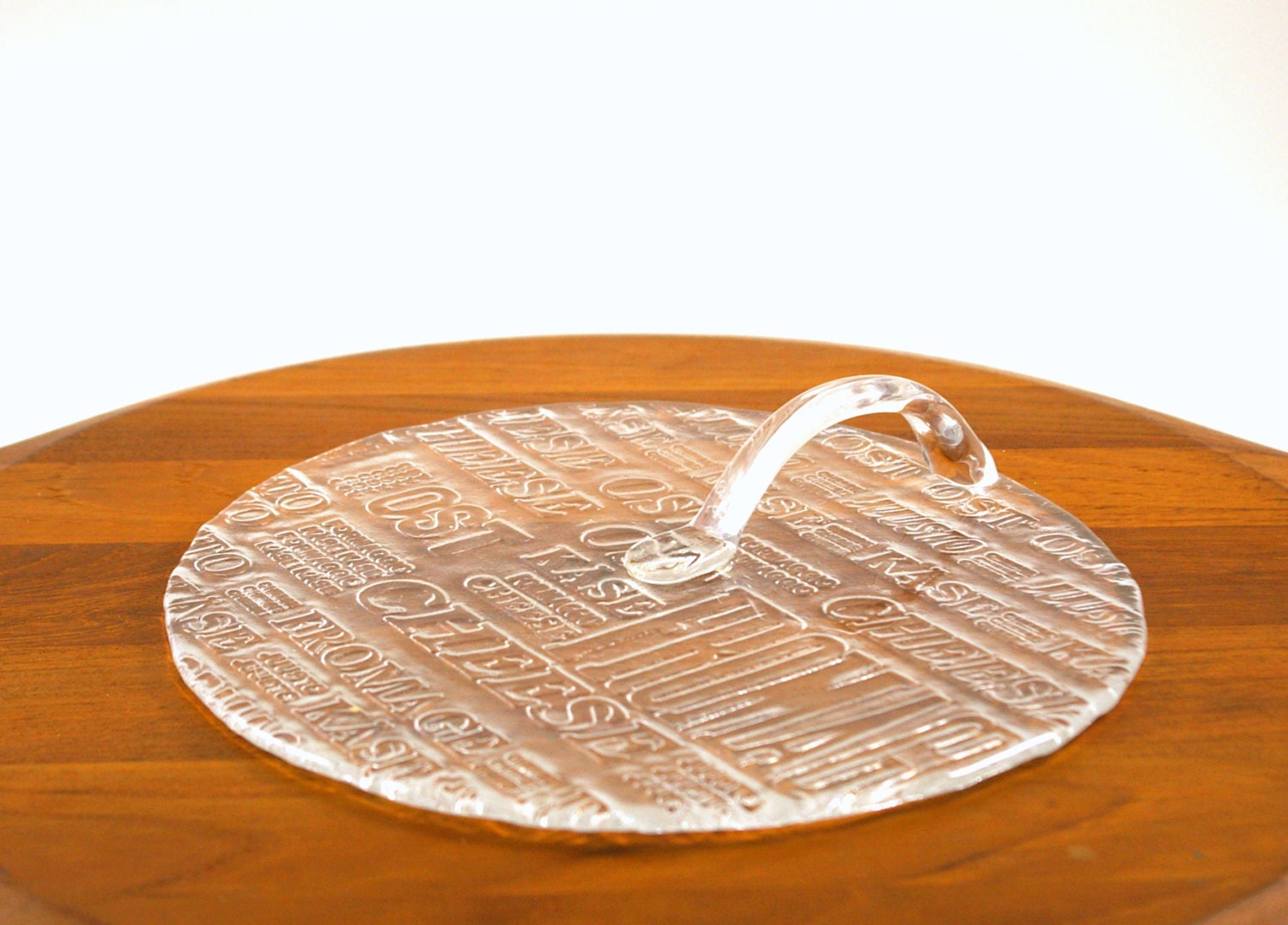 Glass Cheese Plate Designed by Bengt Edenfalk for Royal Krona