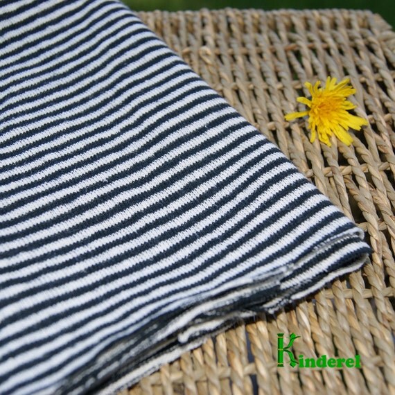 Hemp Jersey Knit Fabric Stripes for Liza