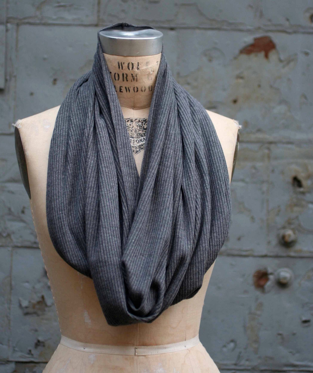 SALE Gray Infinity Scarf /Men&#39;s Scarves/Men&#39;s by halfration