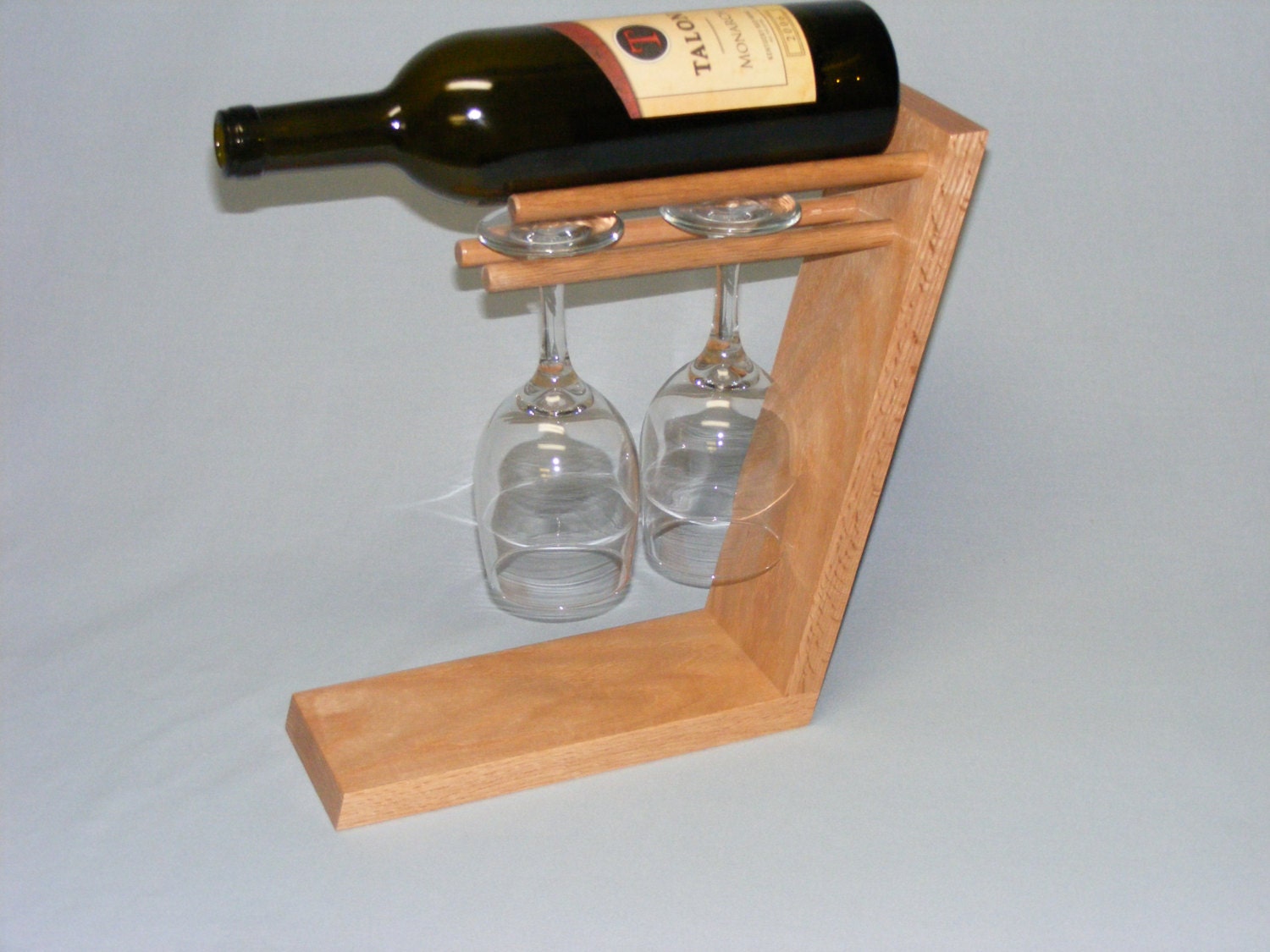 wine bottle carrier with glasses