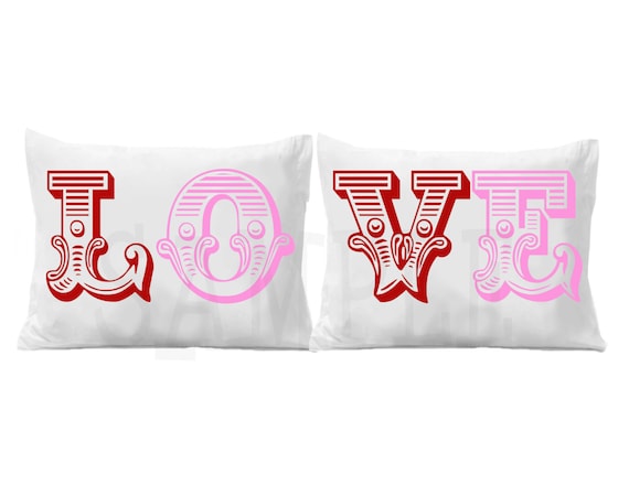LOVE Personalized Pillow case Valentines Personalized Pillow Case Il_570xn