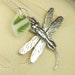 Eco Friendly Santa Cruz Lundberg Sea Glass Necklace RARE Fern Green And Sterling Silver Dragonfly