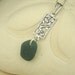 RESERVED GENUINE Sea Glass Jewelry Sterling Silver Teal Necklace