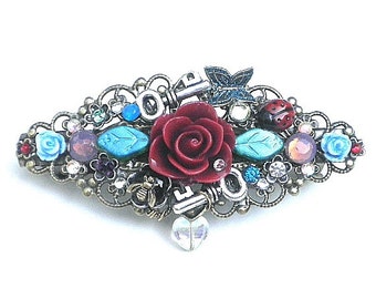 The Rose Garden Crystal Barrette
