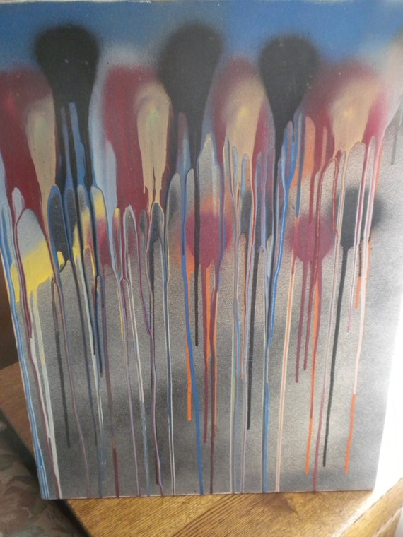 spray paint canvas splatter