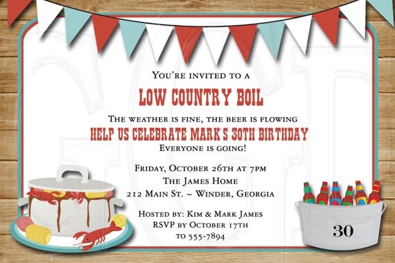 Low Country Boil Party Invitations 7