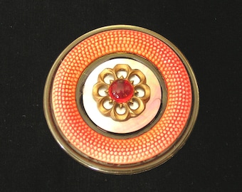Stacked Pin with early 1900s Celluloid Button and Buckle
