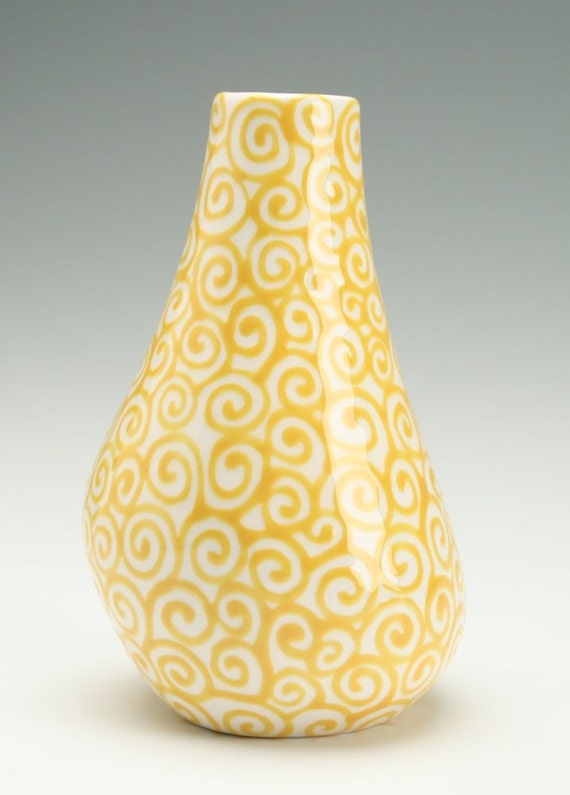 Small Ceramic Bud Vase Pottery Flower Vase Organic Sunflower