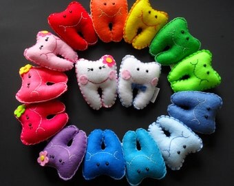 Mini Colorful Tooth Fairy Pillows - Personalized