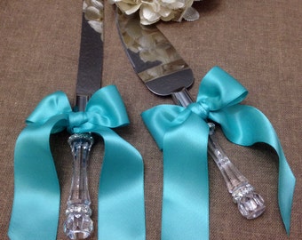 Elegant Wedding Cake Cutting Set Cake Server Set Cake Cutter Set Bling Custom Colors