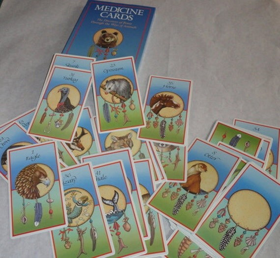 Large Deck of 53 Animal Medicine Cards 3in x 5.5 in 1988