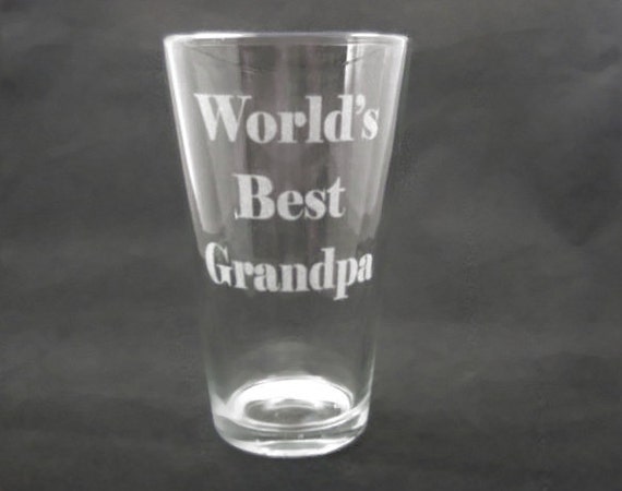 worlds best grandpa drinking glass
