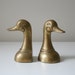 Brass Duck Bookends