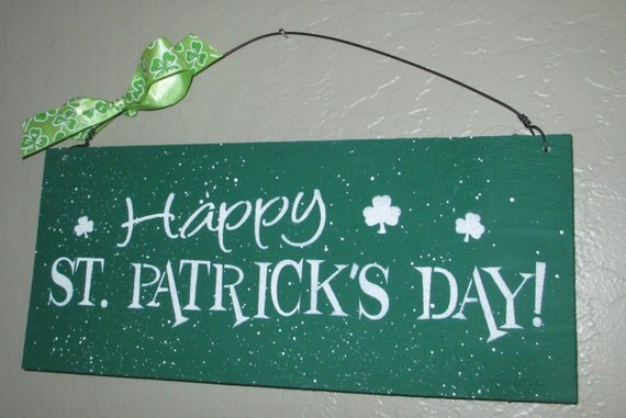 Happy St. Patricks Day Sign Wooden Sign