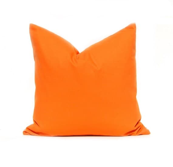 Orange Euro Sham Solid Orange Pillow Cover by CompanyTwentySix