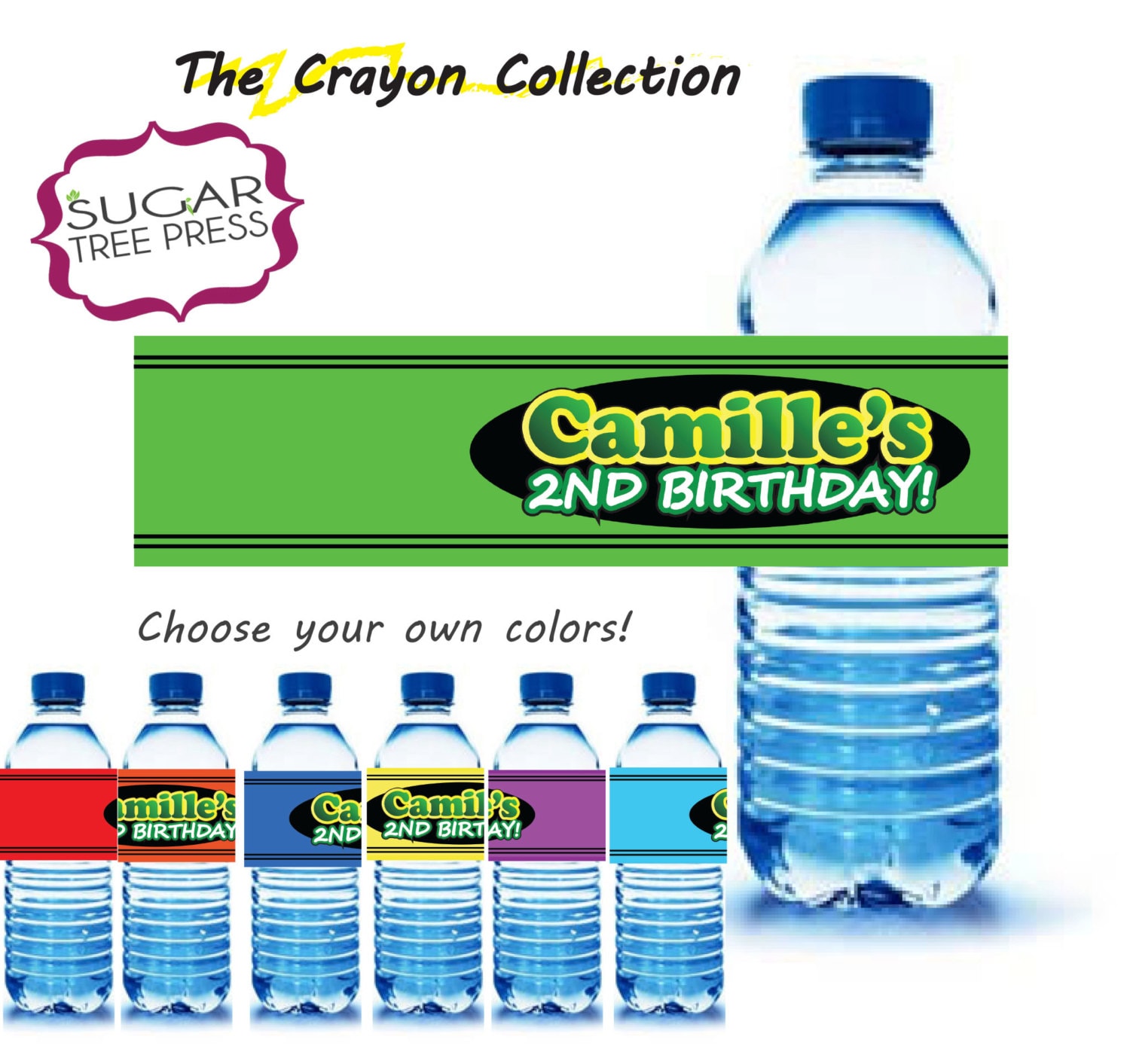 Printable Crayon Water Wrappers Crayola Inspired