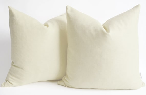 Sukan / 1 Linen Pillow Cover Cream large pillow euro by sukanart