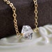 Herkimer Diamond Jewelry Choker Necklace Semiprecious Quartz Gemstone Minimalist Gold Complimentary Shipping