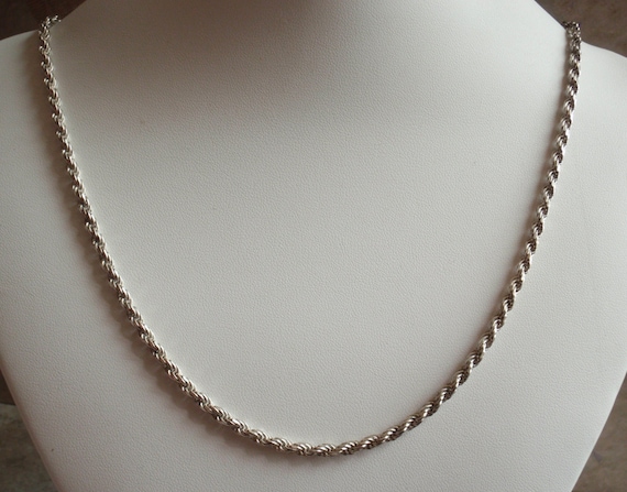 Sterling Silver Heavy Rope Chain 22 Inch 3mm Thick
