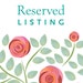 Reserved Quaker Wedding Certificate for Rebecca