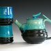 Ceramic Tea Set, Handmade porcelain pottery