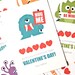 Personalized Children's Valentine Cards, Classroom Valentines // Set of 12 // MONSTROUSLY CUTE