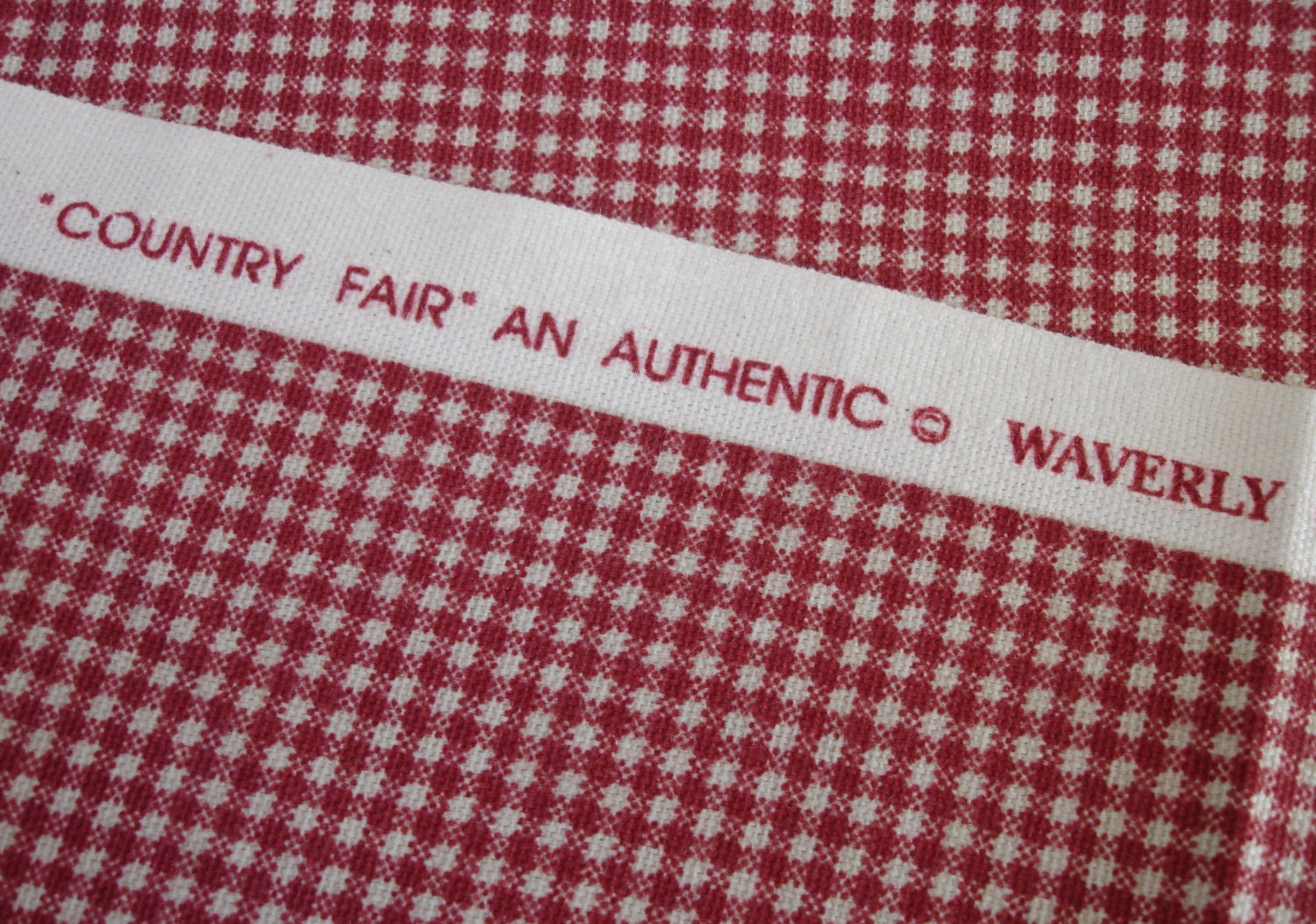 Waverly Fabric Country Fair Red Crimson Check 1 Yard of Fabric