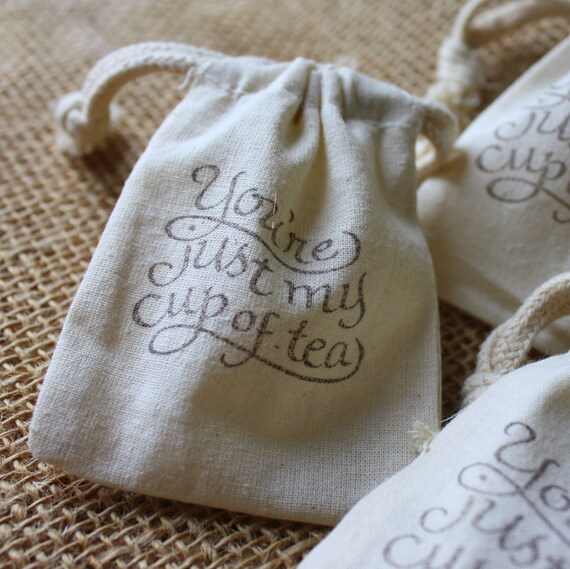 Items similar to Favor Bags Tea Favors Tea Bags Wedding Favor Bags Bridal Shower Favors