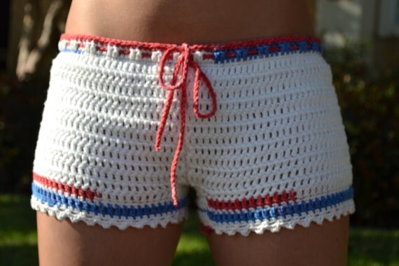 Crochet Shorts Women Boy Shorts Handmade Shorts Fashion