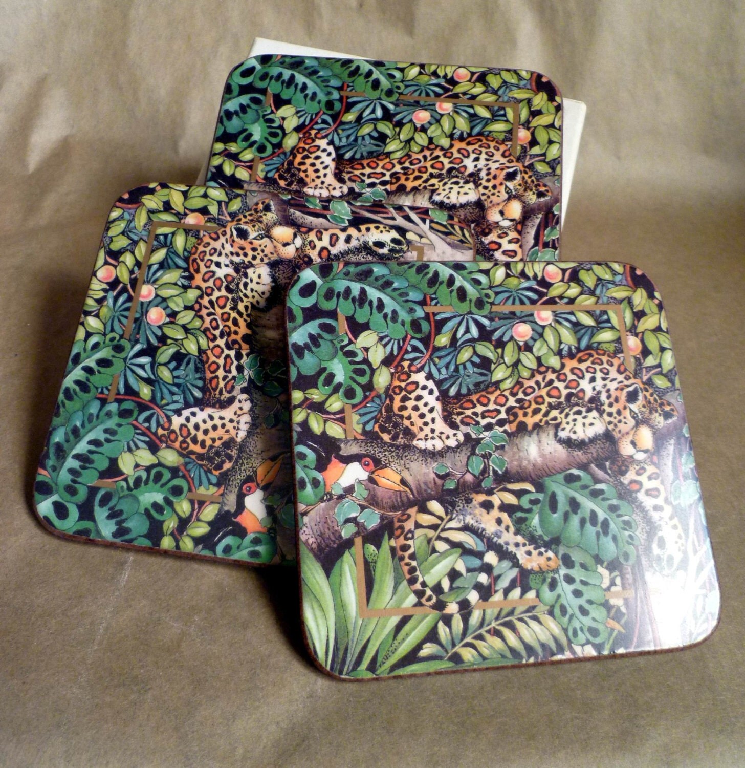 Boxed set of 6 COASTERS, Pimpernel , made in England Haute Juice